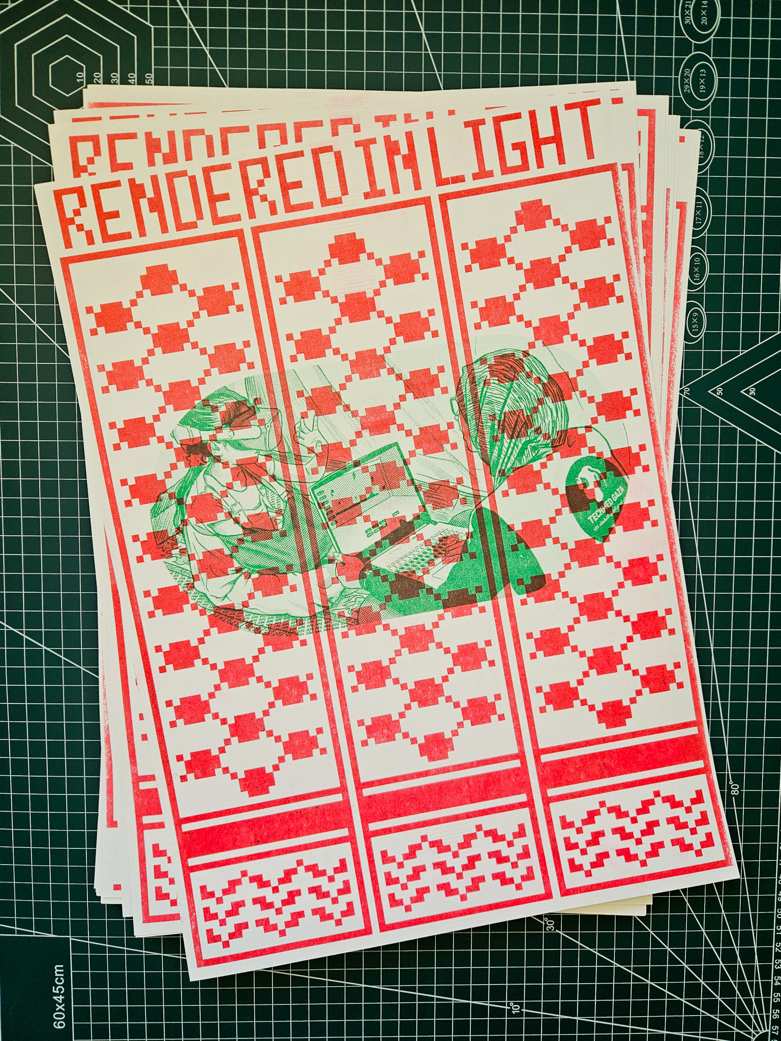 RENDERED IN LIGHT - Riso print - A3 - Image 2